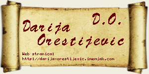 Darija Orestijević vizit kartica